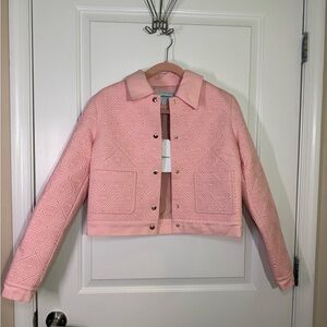 NWT 2024 Casablanca Pink Tweed Jacket - Size US 6 (10UK/38FR)